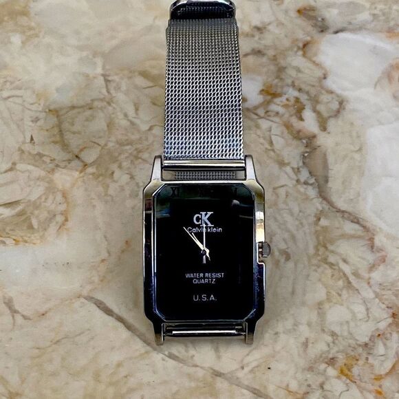 Calvin Klein Slim Tank Quartz Watch Stainless Steel Strap - Picture 4 of 10